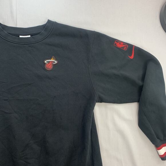 *SOLD* Nike Miami Heat Sweatshirt Men's Size L Black NBA Basketball Crewneck - Picture 3 of 8